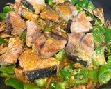ぶりと舞茸とピーマンのカレーマヨ炒め作り方8写真