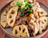 【豚肉とれんこんの甘酢だれ】シャキッと♪作り方4写真