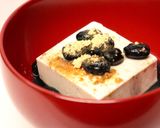デザート★絹ごし豆腐の黒豆ソース黄粉かけ作り方2写真
