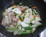 かぶと鶏肉の中華炒め作り方3写真
