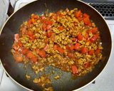 パプリカと豚ひき肉の甜麺醤そぼろ弁当作り方6写真
