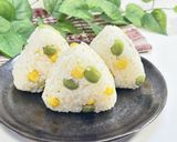 ごま油香る🟢🌽枝豆とコーンの贅沢おにぎり作り方3写真