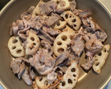 豚こま蓮根の焼肉のタレ炒め作り方2写真