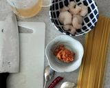 ワンパン簡単★明太エビスープパスタ作り方1写真