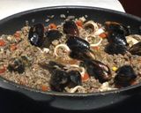 炊いたご飯で作る16穀米のイカ墨パエリア作り方18写真
