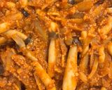 ぶなしめじとごぼうのトマトパスタ風作り方4写真