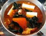 新若布、セロリの芯の葉、豆腐のお味噌汁作り方3写真