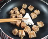 簡単節約☆油揚げ入りサイコロステーキ。作り方6写真