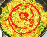 「グリンピースとカボチャの焼きそば」作り方7写真