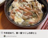 今年初めて、春一番つくしの卵とじ作り方9写真