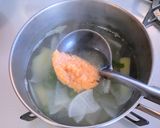 大根と大根の葉の味噌汁作り方6写真