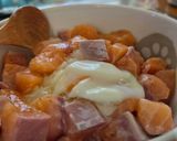 ほりにし&オリーブオイルの温玉サーモン丼作り方6写真