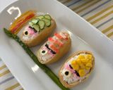 鯉のぼりのいなり寿司～めんつゆで簡単～作り方3写真