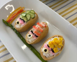 鯉のぼりのいなり寿司～めんつゆで簡単～作り方3写真