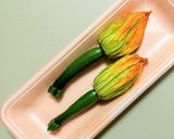 花ズッキーニとトマトハンバーグソース作り方3写真