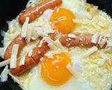 焼肉生だれでスキレットウィンナー目玉焼作り方6写真