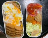 レンジ簡単ミラノ風ドリア味オムライス弁当作り方17写真