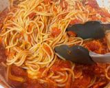 コク旨♡海老とツナのトマトパスタ作り方4写真