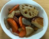 レンチンのみ!根菜とさつま揚げの煮もの作り方4写真