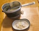 飯盒(はんごう)で豆乳鍋作り方3写真