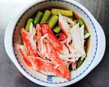 レンジで！アスパラと カニカマの 甘辛生姜タレ♪作り方5写真
