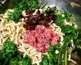 春菊と梅の発酵豆腐干サラダ作り方5写真