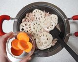 蓮根と人参の豚そぼろ作り方4写真