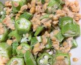 簡単　ひきわり納豆おくら丼作り方3写真