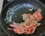 九条ネギと豚肉の塩こんぶパスタ作り方3写真