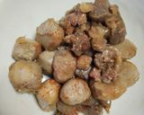 鶏入り 里芋とこんにゃくの煮っころがし作り方7写真