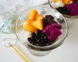 マンゴーと小豆のごま豆花作り方8写真