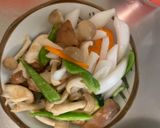 お一人様レンジ洋風ウスター梅照味豚平焼風作り方12写真