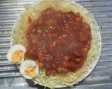千切りキャベツと食べるチキンボールパスタ作り方11写真