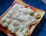 白オクラのチーズピザパン★作り方7写真