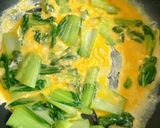 ごま香る、青梗菜とたまごのふんわり炒め作り方2写真