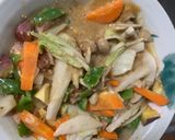 お一人様野菜たっぷり梅すき焼き味親子丼作り方12写真