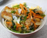 野菜たっぷり沖縄カツ丼作り方16写真