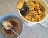 バター醤油いそべ餅のカレーヌードル作り方5写真