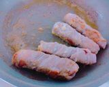 ＊もっちもちの豚肉くるくるテリマヨ＊作り方2写真