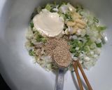 簡単 長ネギ入り鳥つくね味噌味作り方2写真
