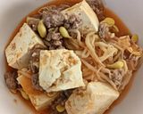 大豆もやし(キムチ仕立て)入り麻婆豆腐作り方7写真