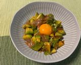 居酒屋風！生ハムとアボカドの絶品ユッケ作り方5写真