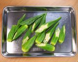 ヘルシー和食の✨なすとオクラの胡麻和え♪作り方2写真