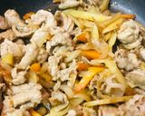 豚こまぎれ肉＆根菜野菜のあまから生姜焼き作り方3写真