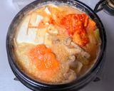 ごま豆乳キムチ鍋 と 〆のチーズうどん作り方6写真