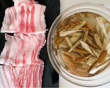 せいろで♪豚バラとごぼうのピリ辛香味だれ作り方2写真