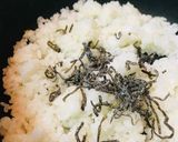しろごはんと塩昆布のシンプル炒飯作り方1写真