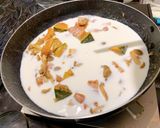 簡単！夕飯に！かぼちゃときのこのクリーム煮作り方4写真