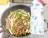 牛ミスジ&筍&ししとうで青椒肉絲作り方6写真