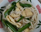 簡単★ニラと油揚げのスープうどん作り方5写真